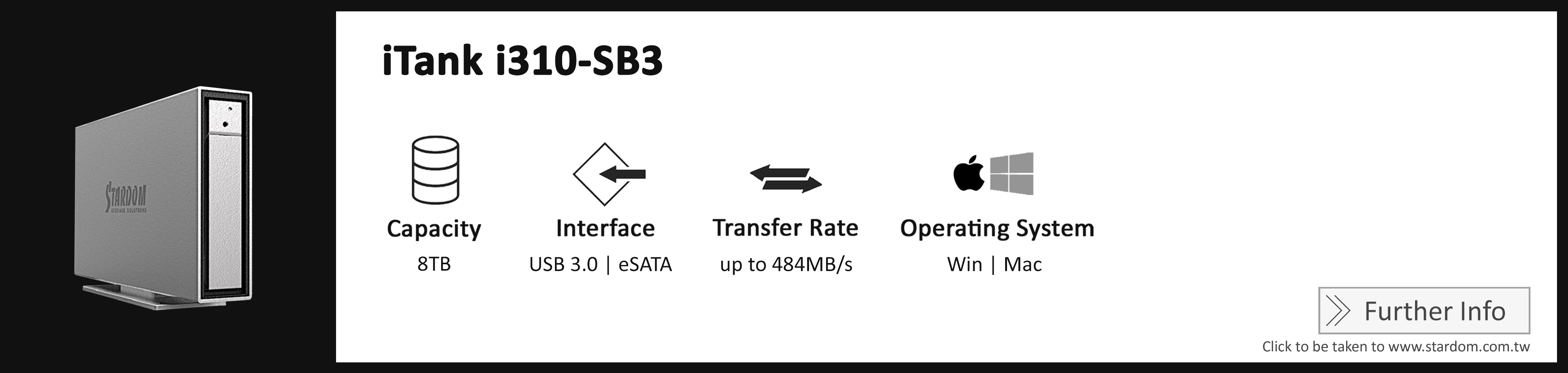 Stardom_i310-SB3_Cost Effective RAID Storage